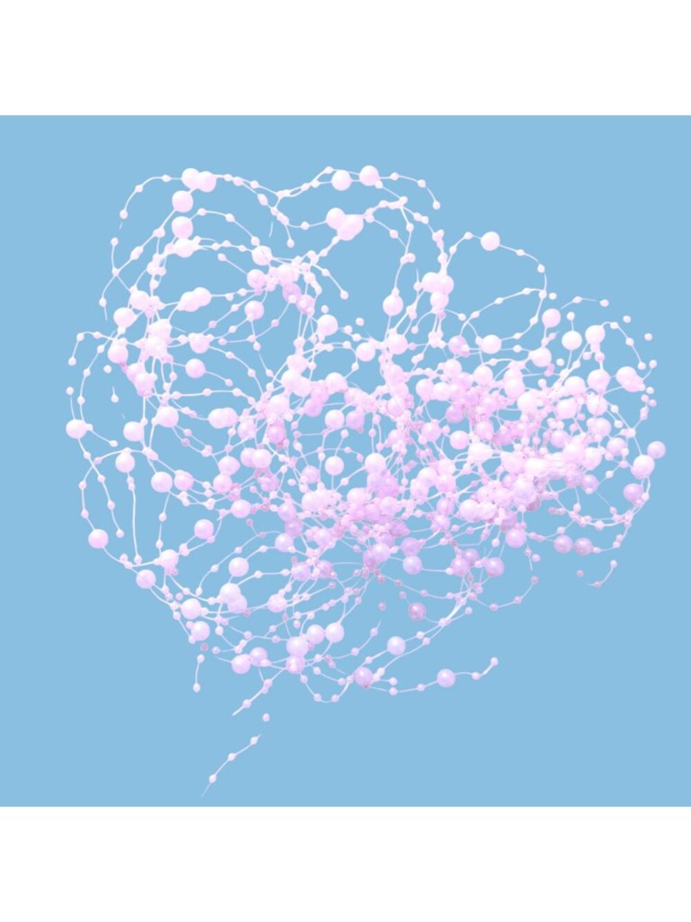 Pink Beaded Garland Table Spray Wire String Beads